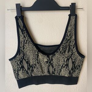 Like New Snake Print Sports Bra/ Crop Top